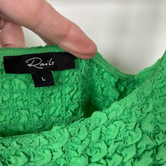 Rails Julie Crinkled Popcorn Mini Dress Size L - Picture 2 of 8